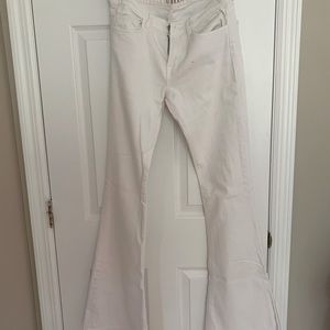 Paper & denim brand white flared jeans
